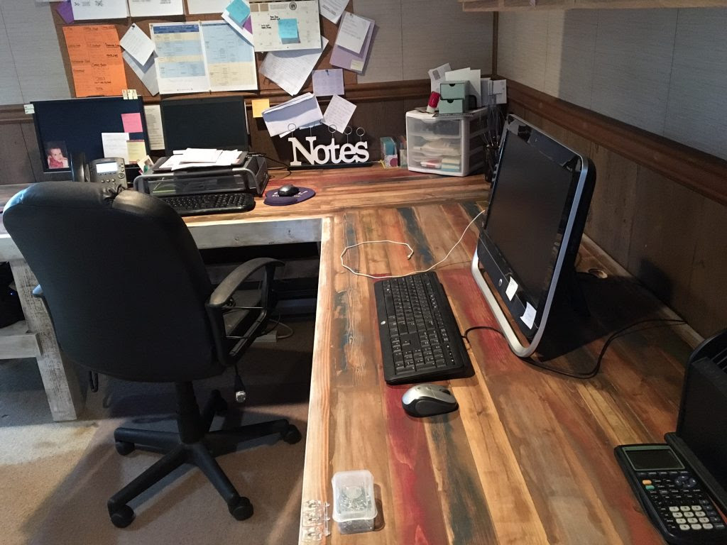rustic l shaped desk - shanty 2 chic