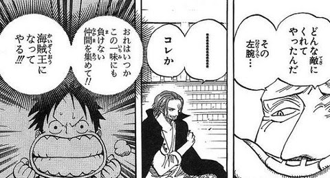 ワンピース シャンクスはルフィに海の恐ろしさを教えるためにわざと左腕を無くした これ ねいろ速報さん