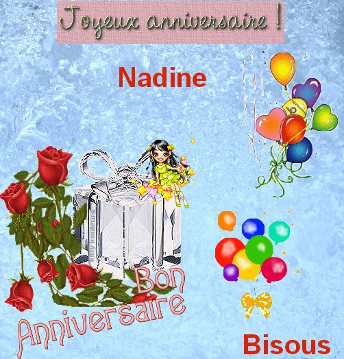 Joyeux Anniversaire Nadine