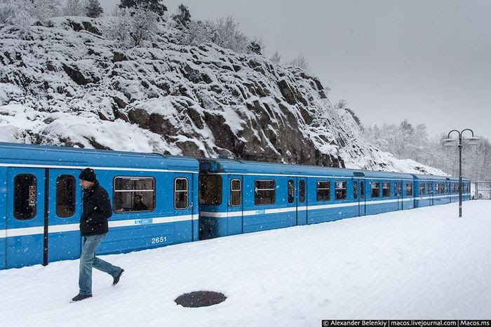 стокгольм, шведское метро, метрополитен, подземка