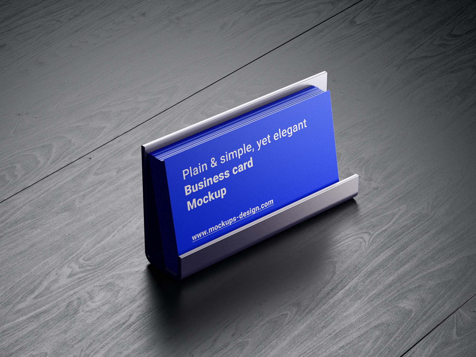 Free Business Cards in Holder Mockup (PSD)