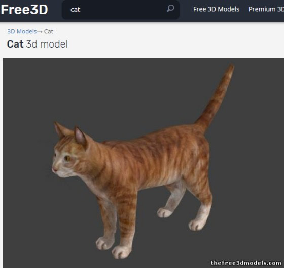 Free3d Comからダウンロードした猫の3dモデリングデータ Cat By 3dregenerator Kokaのつぶやき
