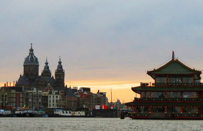 Por do sol Amsterdam