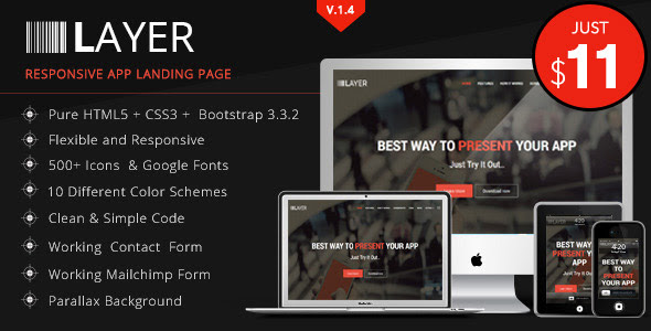 app landing page
