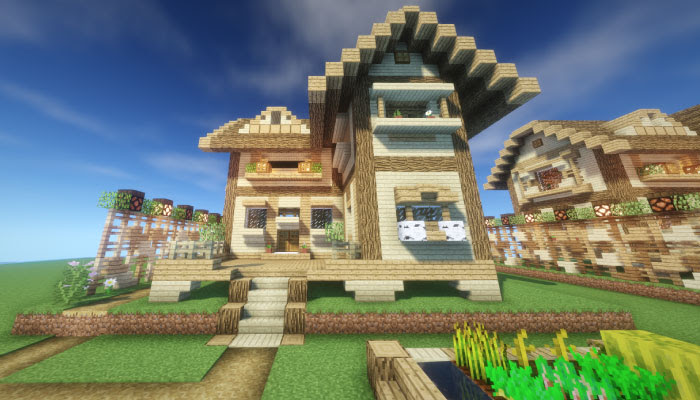 マイクラ 建築初心者でも作れる 木2種類のオシャレな家の作り方を紹介 マイクラモール