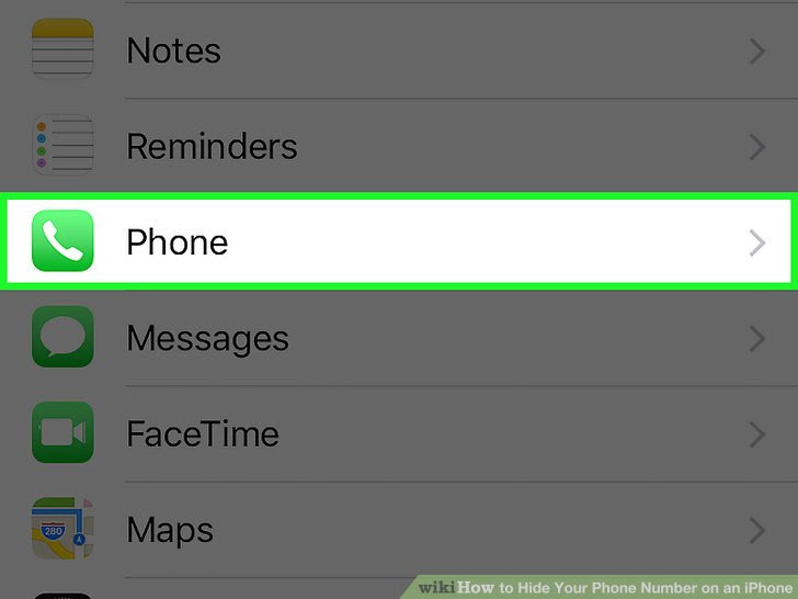 Hide Your Phone Number on an iPhone Step 2.jpg