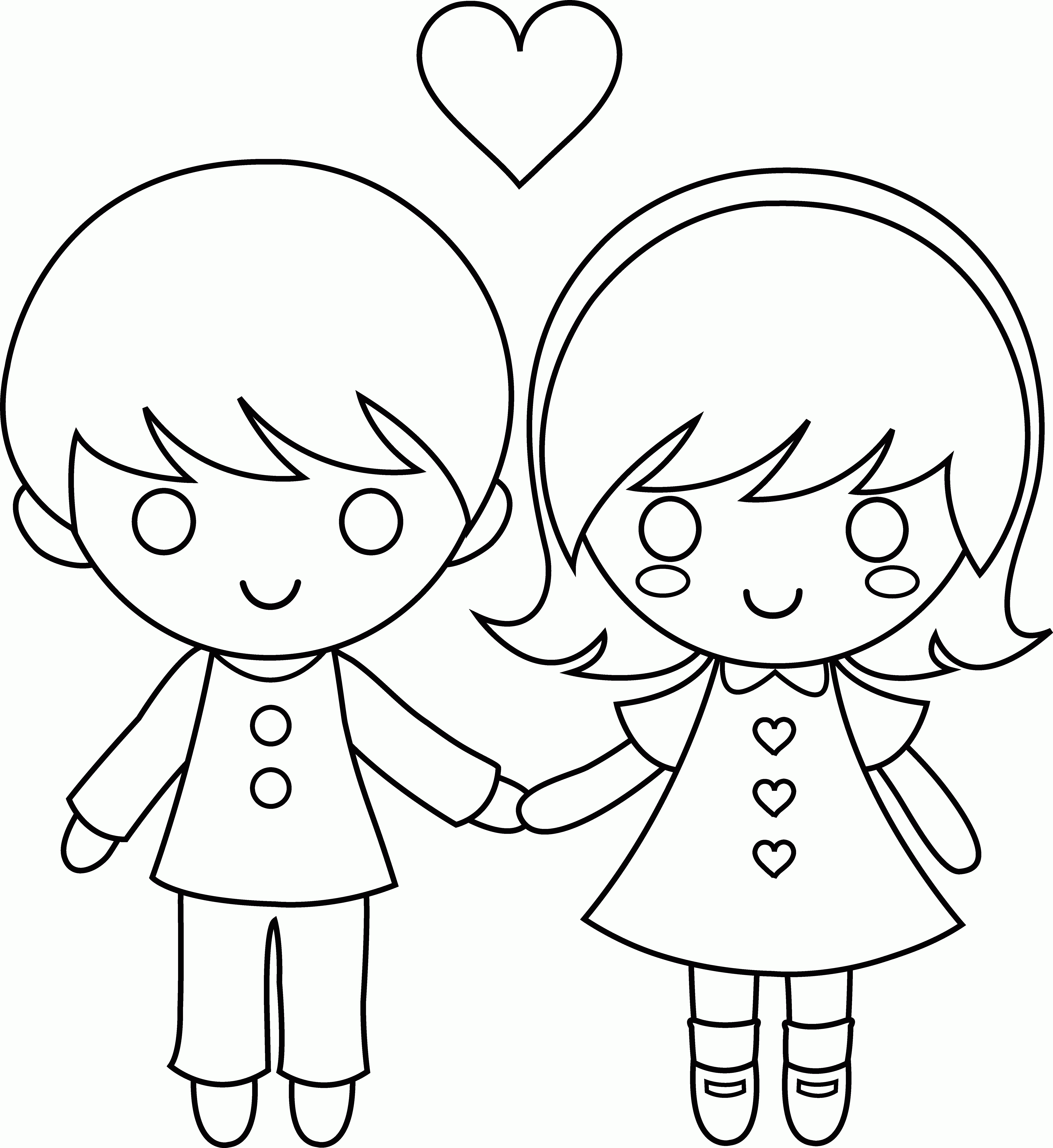 Best Friend Coloring Pages Boy And Girl