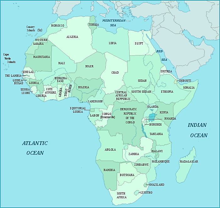 Maps Of Africa To Print