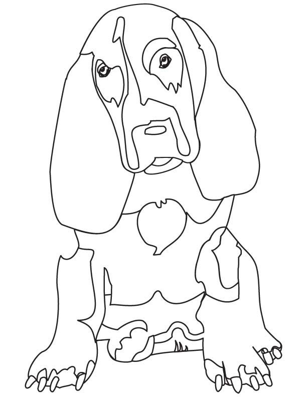 Download Lazy dog coloring page | Download Free Lazy dog coloring page for kids | Best Coloring Pages