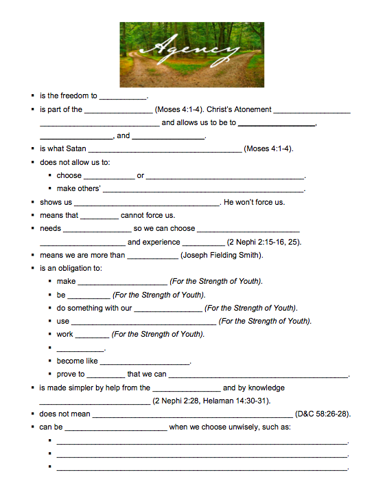Agency Lesson Worksheet Pg. 1