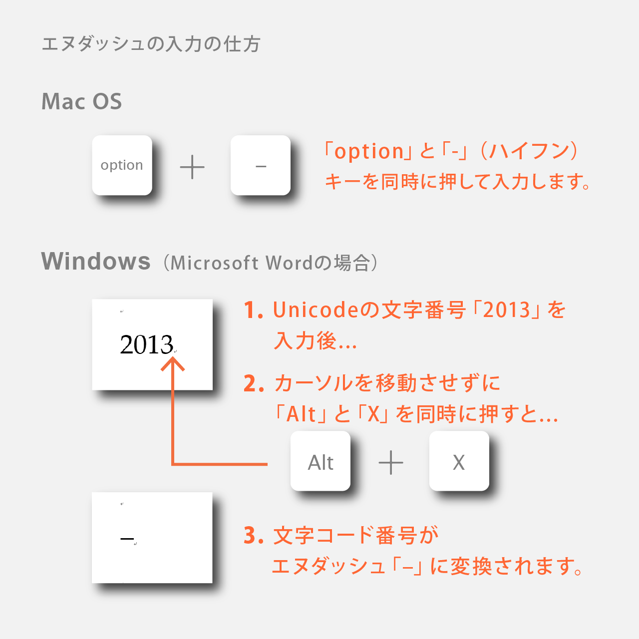 エヌダッシュ 範囲はまっすぐ示す 世界標準のスペック英語