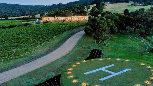 Arrive in style via helicopter.