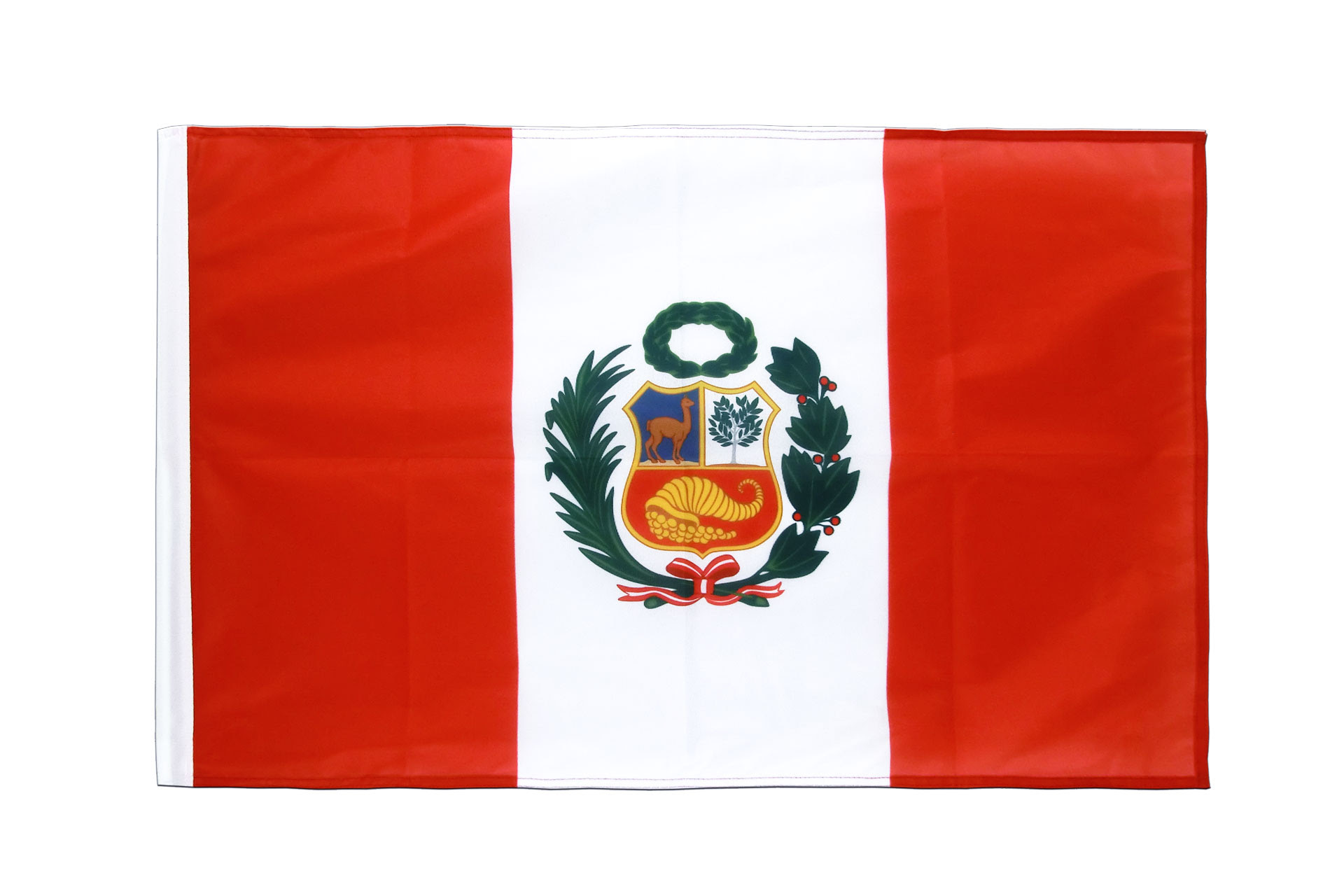 Hohlsaum Peru Fahne, peruanische Flagge PRO - 60 x 90 cm