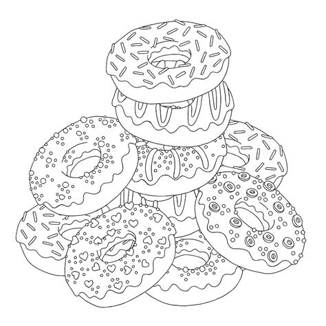  printable donut coloring pages printable world holiday