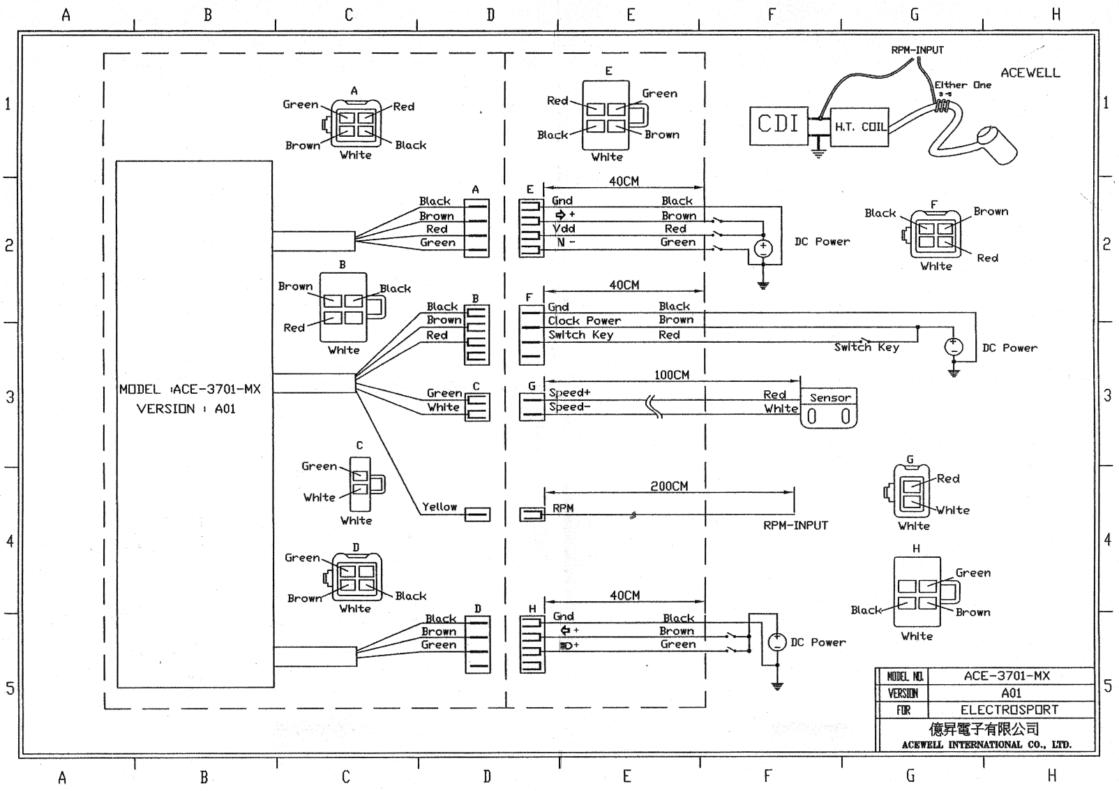Acewell 3100 Series Digital Speedometers for ATV's