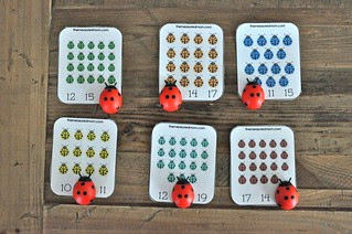 Ladybugs Counting Cards