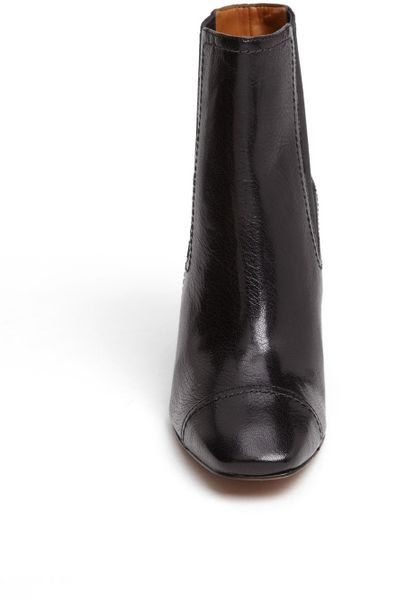 Nine West Xepted Wedge Bootie in Black (Black Leather) | Lyst
