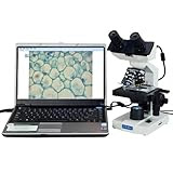 OMAX 40X-2000X Digital Lab LED Binocular Compound Microscope with Built-in 1.3MP USB Camera and Double Layer Mechanical Stage