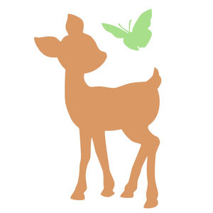 Download Silhouette Design Store View Design 257888 Baby Deer And Butterfly