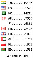 visitors by country counter