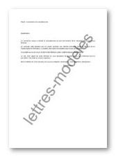 Modèle et exemple de lettres type : Contestation de 