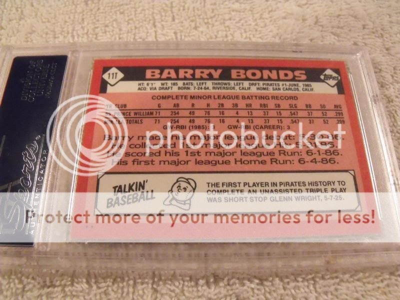 barry bonds rookie. Barry Bonds Rookie Card