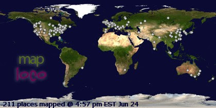Locations of Site Visitors