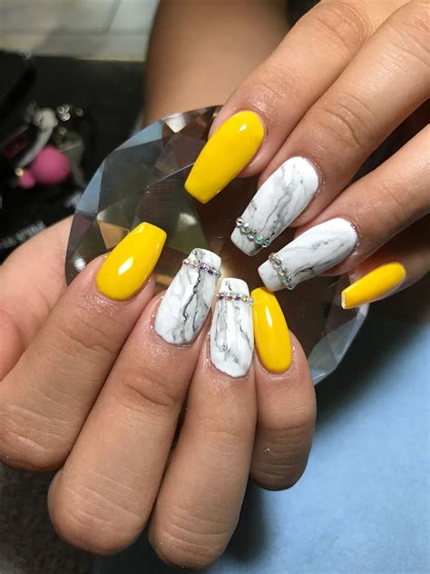 Acrylic Nail Ideas Yellow