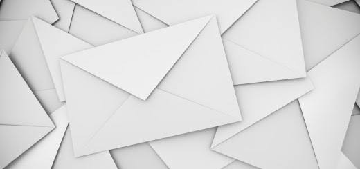 White envelopes background