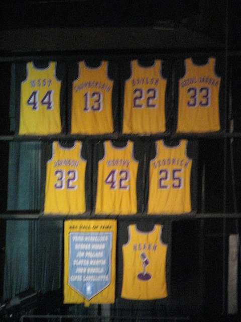 Lakers retired jerseys | Flickr - Photo Sharing!