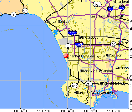 Manhattan Beach Zip Code Map Manhattan Beach, California (CA 90266) profile: population, maps 