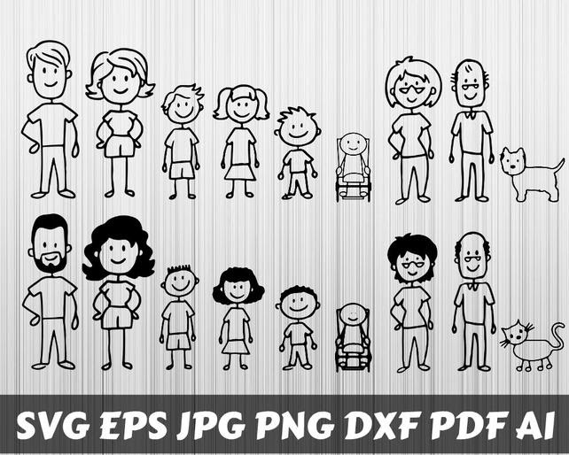 Free Free 158 Stick Family Svg Free SVG PNG EPS DXF File