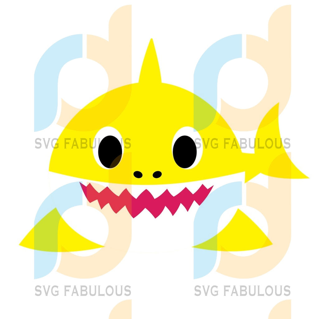 Download Yelloow Baby Shark Smiling Svg Trending Svg Shark Svg Shark Family Svg Fabulous