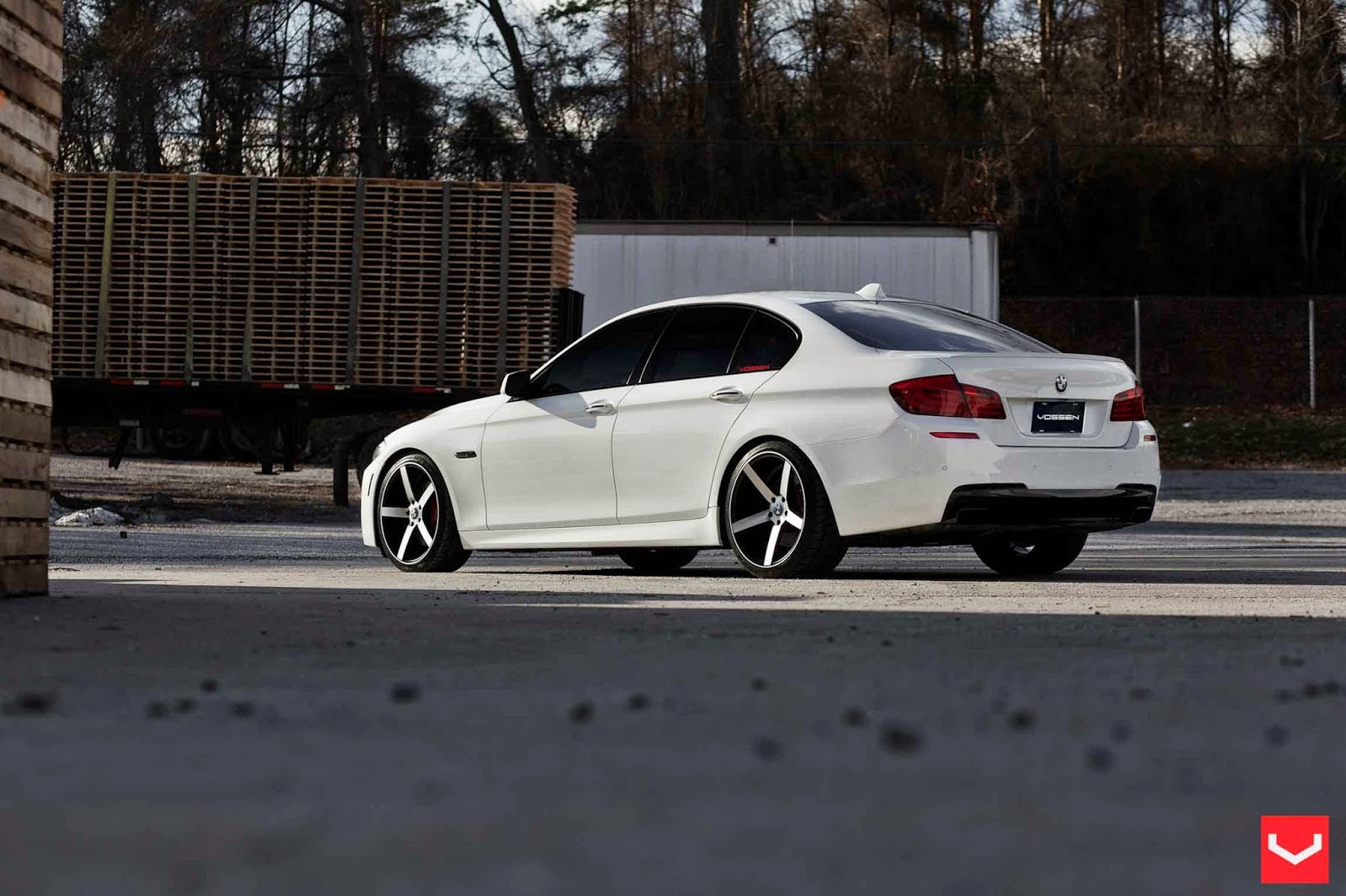 BMW 5 Series On VVSCV3 Matte Black Machined By Vossen ...