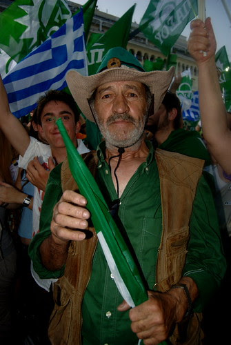 PASOK party supporter - summer 2009