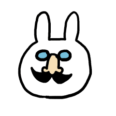 ヒゲ眼鏡うさぎ Lineクリエイターズスタンプ Lineで使えるスタンプを紹介 スタンプひろば