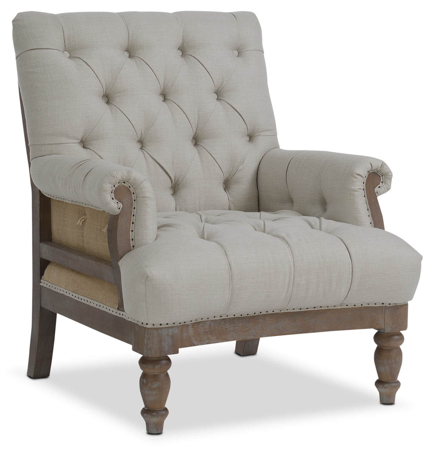 Bridget Accent Chair - Cream | Value City Furniture