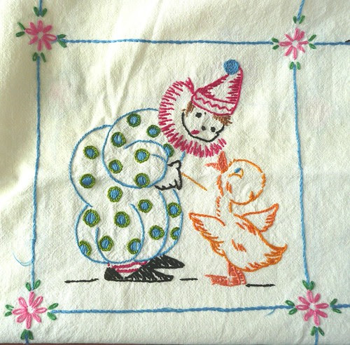 Clown and Duck Embroidery