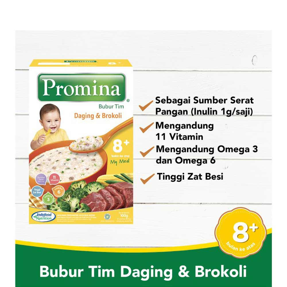 Promina Bubur Bayi Tim Daging&Brokoli Box 100G | KlikIndomaret