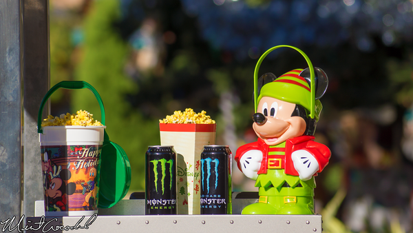 Disneyland Resort,  Disney California Adventure, Buena Vista Street, Christmas Time, Popcorn, Bucket