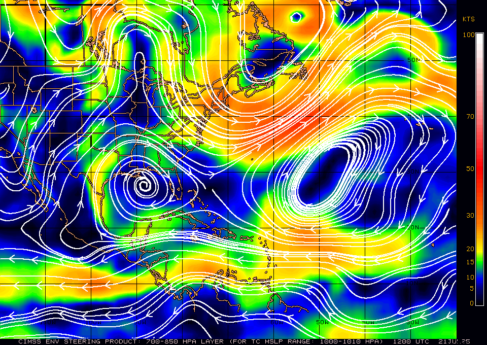 COURANTS DIRECTEURS 700 - 850mb