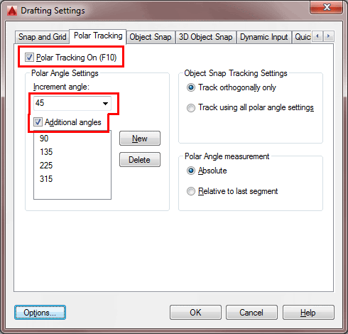 Drafting Setting Dialog Box Drafting Setting Dialog Box