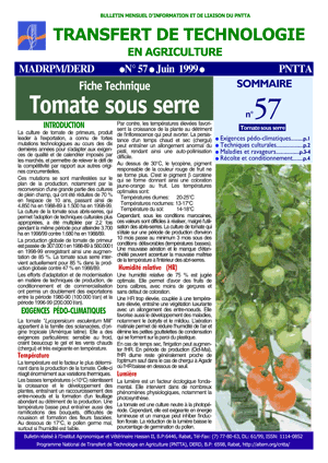 Fiche Technique: Tomate sous serre - Page sur 6