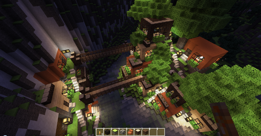 渓谷に街を作る そろそろminecraft