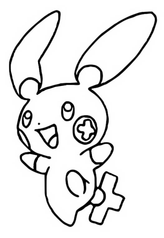 Coloring Pages Pokemon - Plusle - Drawings Pokemon