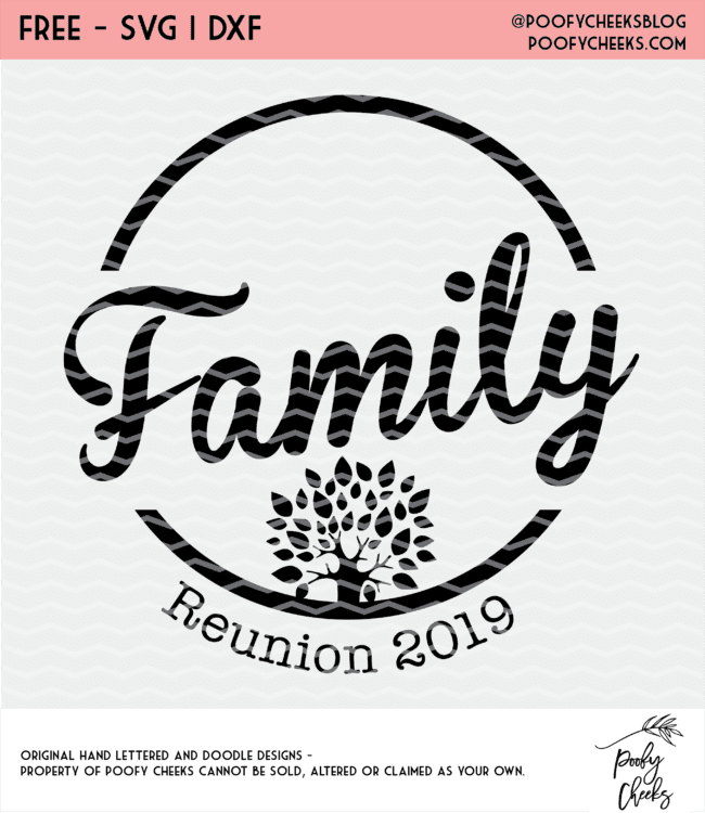 Family Reunion Cut File for Silhouette and Cricut - Poofy ...
