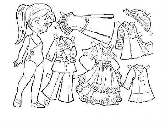 Munecas Para Colorear Recortar Y Vestir