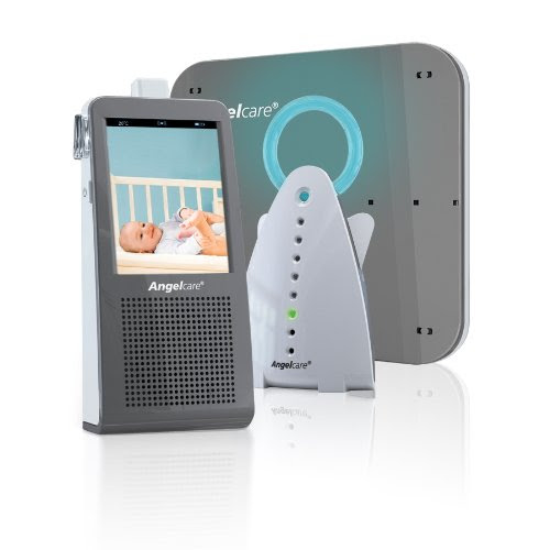 Angelcare 4 Piece Baby Video Sound and Movement Baby Monitor System Ac1100, Gray/White