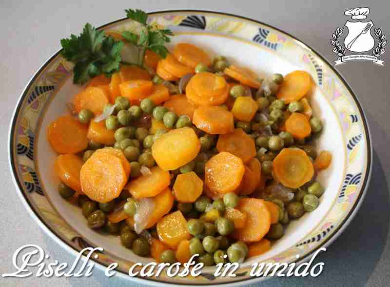 piselli e carote in umido 