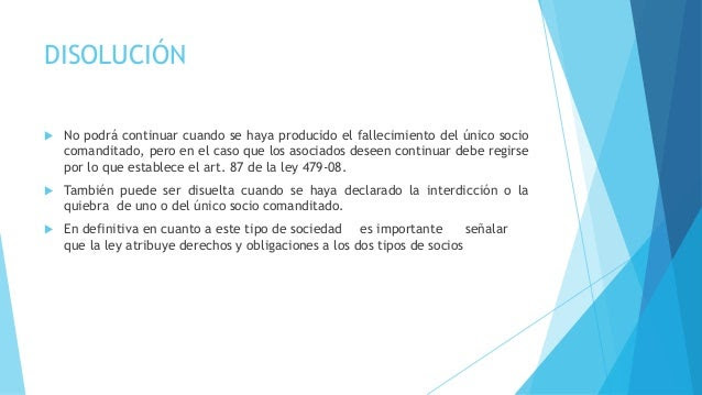 Prohibiciones de la sociedad en comandita por 